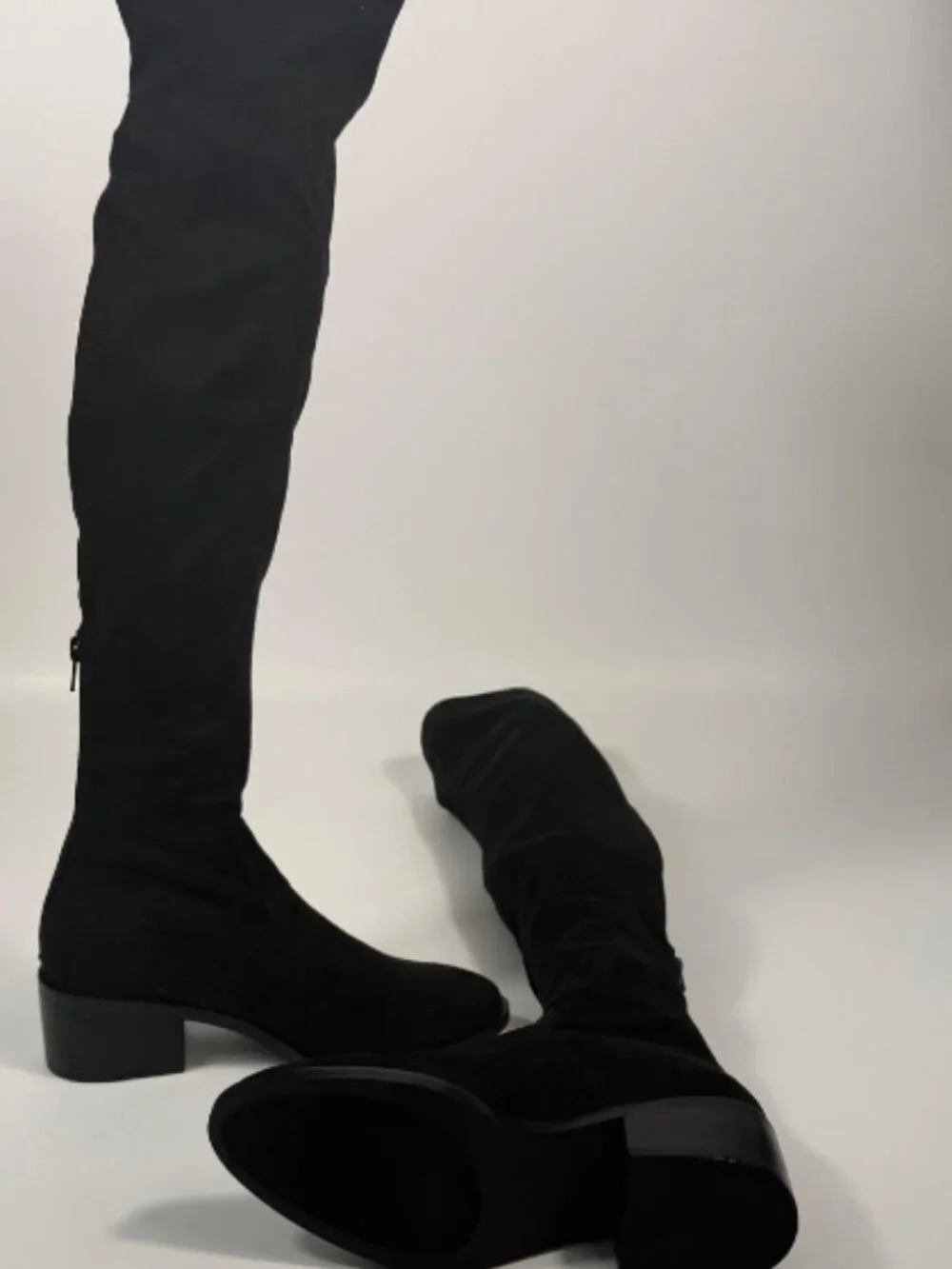 Steve Madden Jody Vegan Thigh High Boots Black 6M